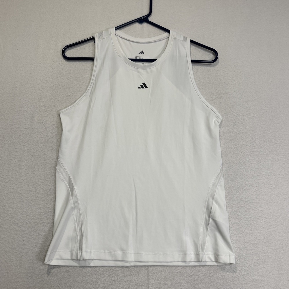 Adidas WTR D4T Tank Top IY9171 Women’s Medium Slim Fit Training White Sleeveless